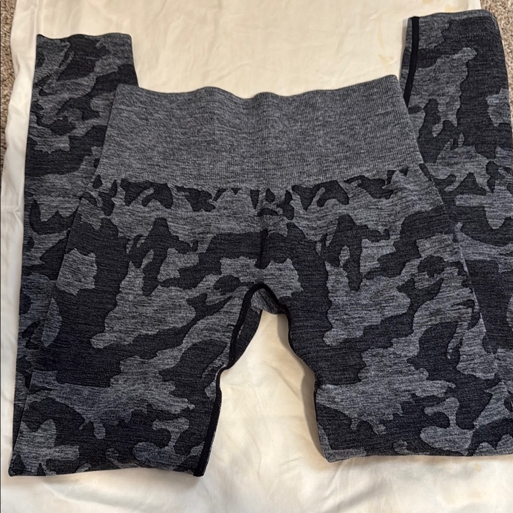 Amazon Gray and Black Camouflage Leggings